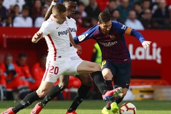 Sevillas Rog bekommt es im spanischen Pokalfinale erneut mit Barcelonas Messi zu tun.