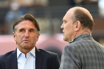 Die Chemie zwischen VfL-Trainer Bruno Labbadia (l) und Sport-Geschäftsführer Jörg Schmadtke "stimmt einfach nicht".