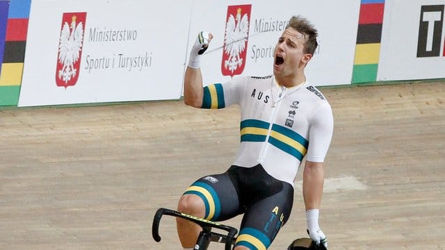 Durfte innerhalb kürzester Zeit zweimal über Gold in Pruszkow jubeln: Australiens Samuel Welsford.