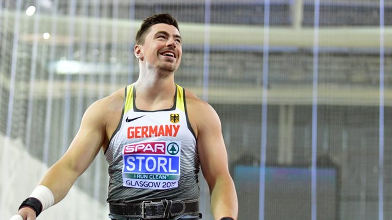 Kugelstoßer David Storl hat bei den Hallen-Europameisterschaften der Leichtathleten in Glasgow den zweiten Platz erreicht.