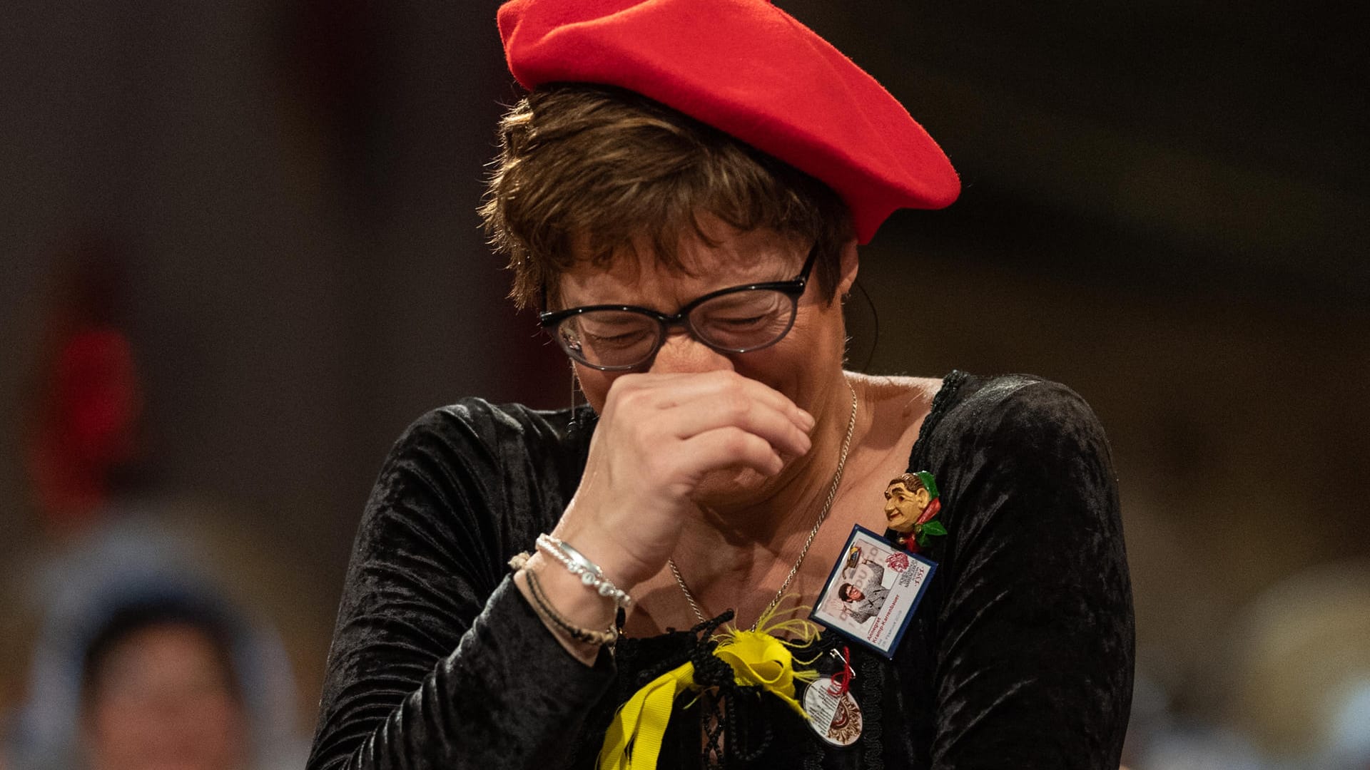 Annegret Kramp-Karrenbauer bei ihrem Fasnacht-Auftritt in Stockach.