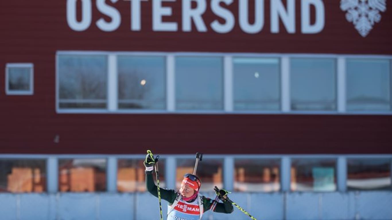 Laura Dahlmeier ist bei der Biathlon-WM in Östersund die deutsche Hoffnungsträgerin.