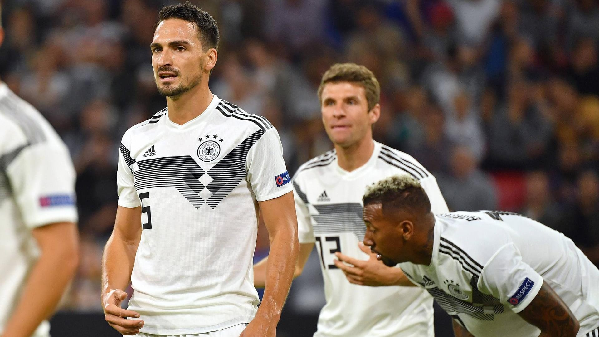 Mats Hummels, Thomas Müller und Jerome Boateng (v.l.n.r.) wurde am Dienstag mitgeteilt, dass sie nicht länger zum Kreise der Nationalmannschaft gehören.