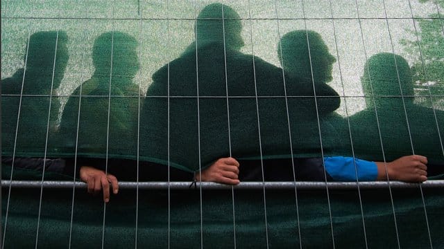 Flüchtlinge in einer Flüchtlingsunterkunft in Hamburg.