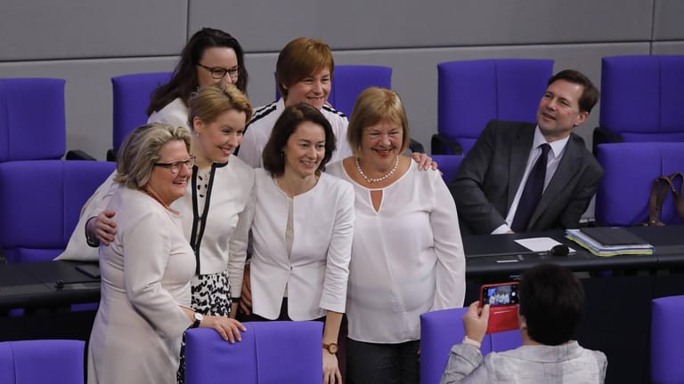 Katarina Barley bei der Feierstunde zu 100 Jahren Frauenwahlrecht im Bundestag am 17.01.2019.