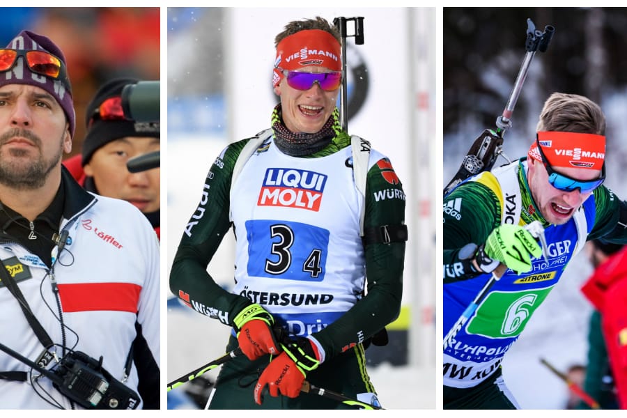 Bei der WM in Östersund am Start: (v. l.) Ricco Groß, Benedikt Doll und Johannes Kühn.