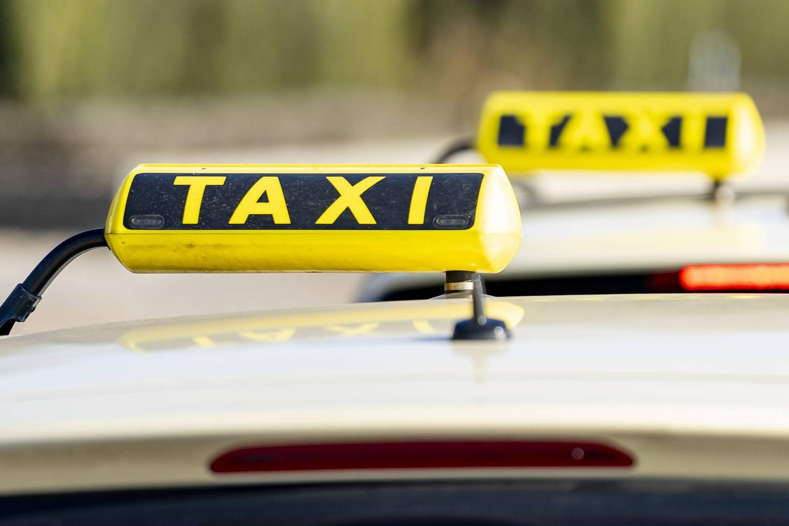 Taxi-Schild: Zwei Männer in Berlin wollten ihre Fahrt nicht bezahlen. (Symbolbild)