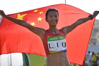Liu Hong gewann 2016 in Rio de Janeiro olympisches Gold über 20 Kilometer Gehen.