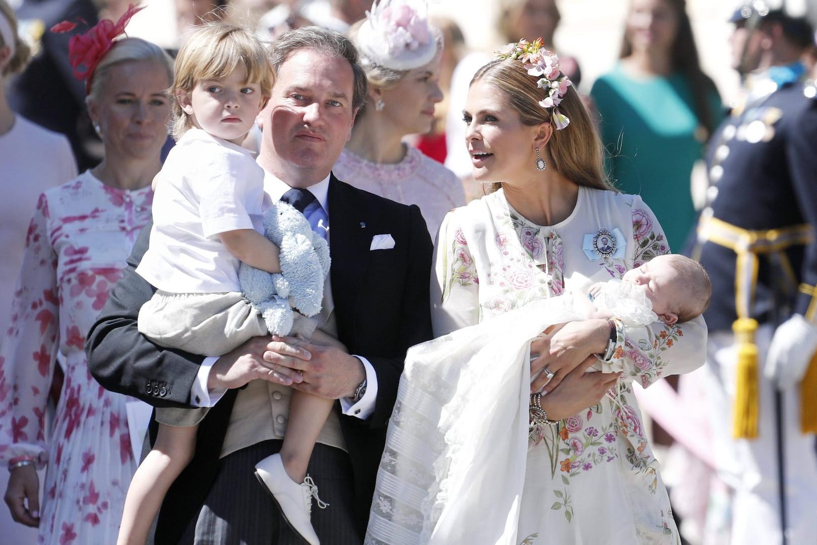 Im letzten Jahr: Christopher O Neill und Prinzessin Madeleine mit Prinz Nicolas bei der Taufe von Prinzessin Adrienne.