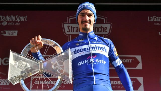 Kam in Siena als Erster ins Ziel: Julian Alaphilippe.