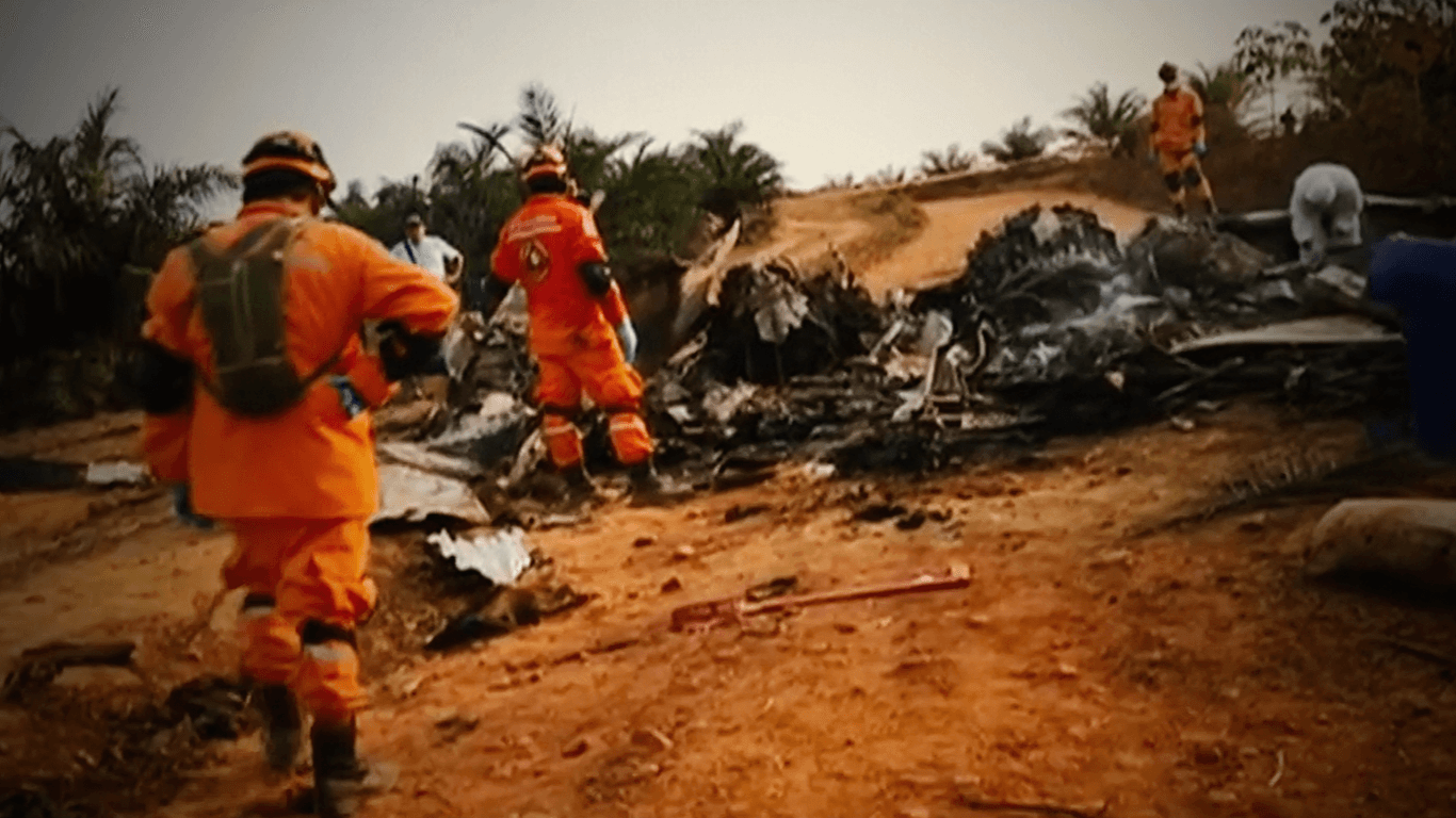 Die Absturzstelle in Kolumbien: Alle Insassen des Flugzeugs kamen ums Leben.