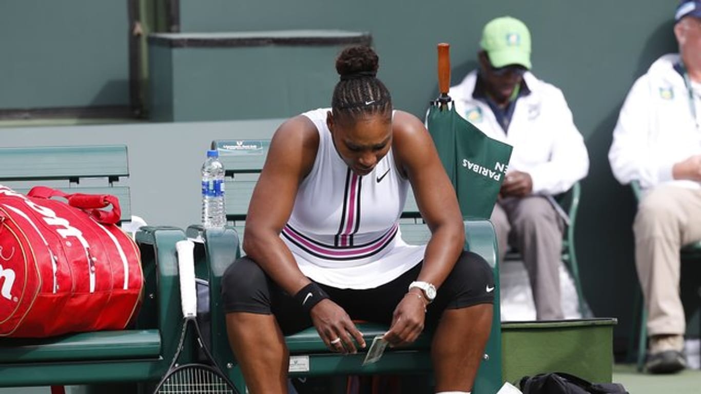 Serena Williams musste in Indian Wells aufgeben.