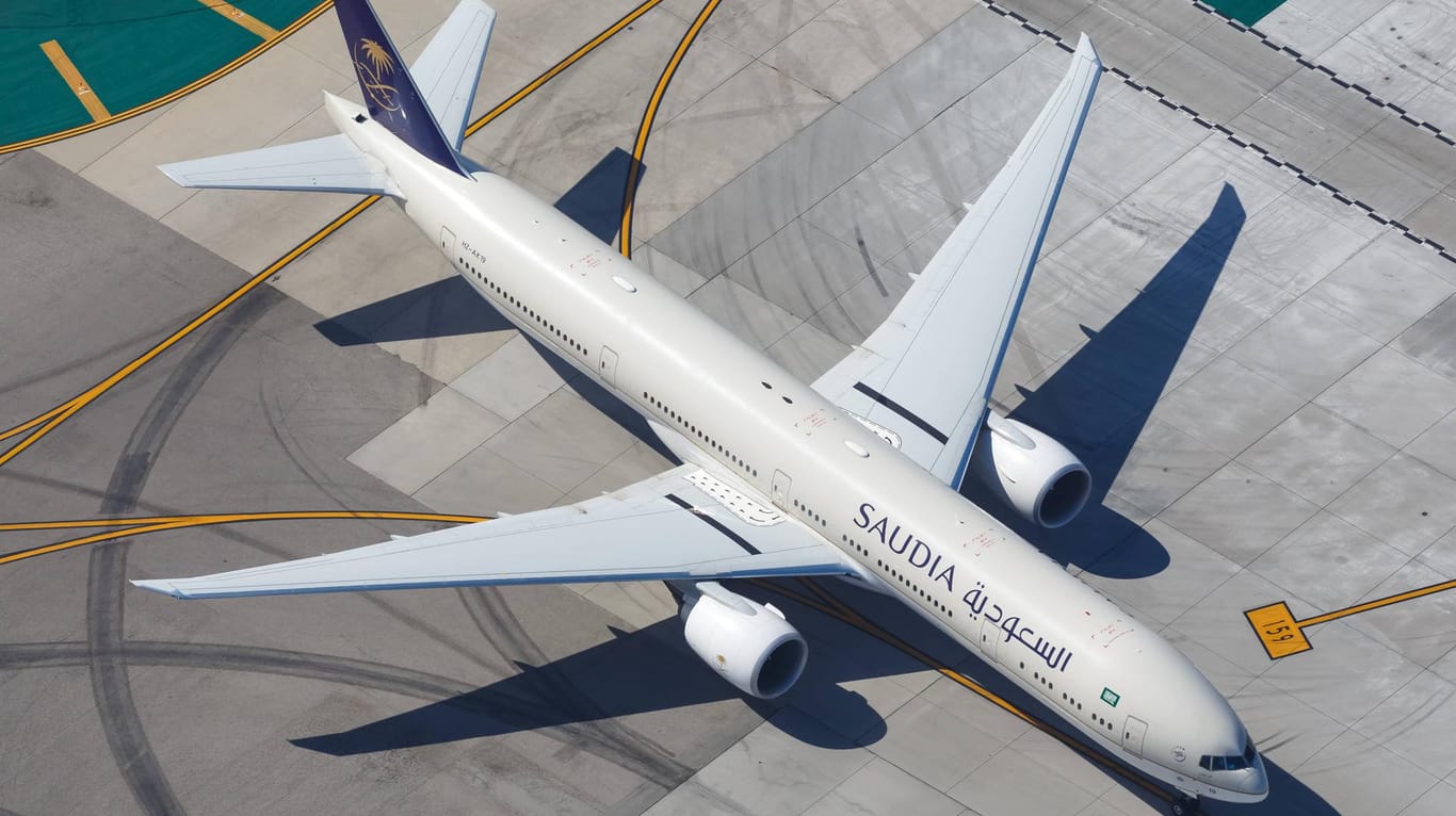 Flugzeug von Saudia: Dieses Mal hat ein Pilot der Airline eine Ausnahme gemacht. (Symbolfoto)