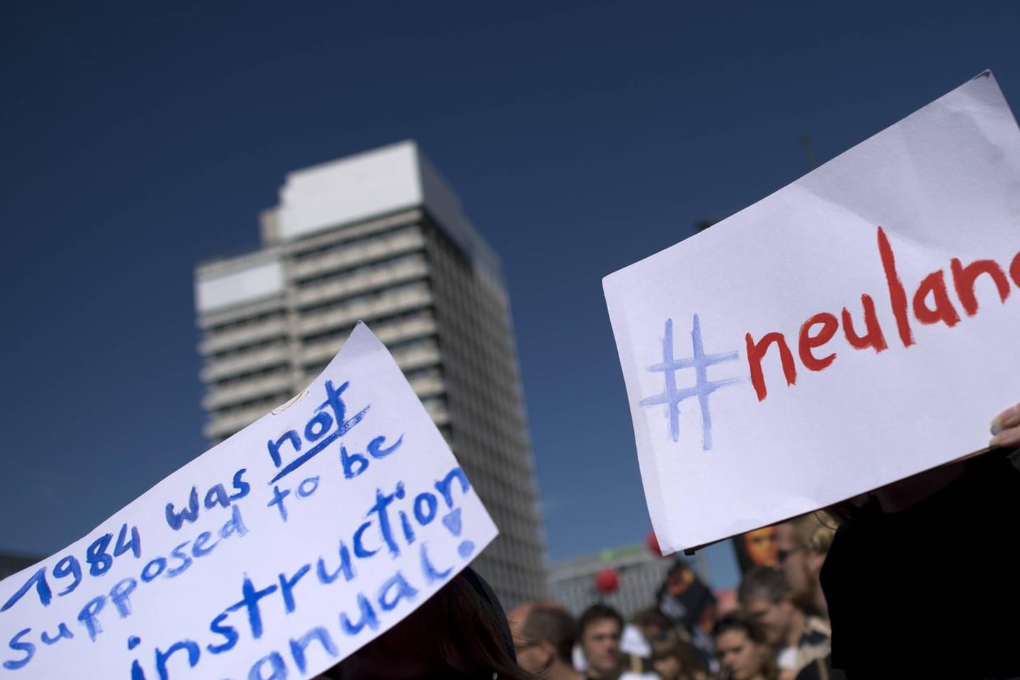 Demonstration zum neuen Urheberrecht.