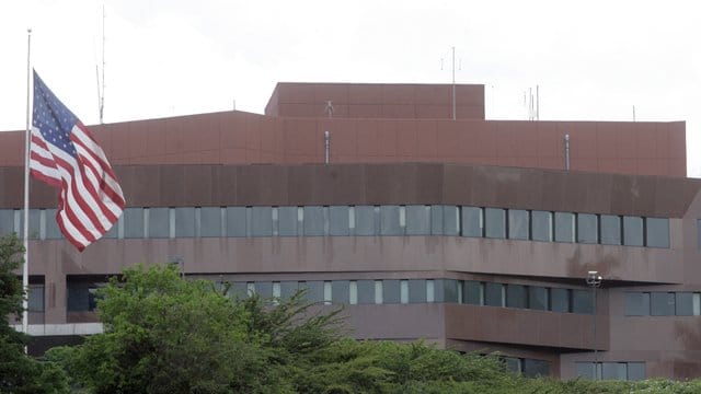 Demnächst ohne Personal: US-Botschaft in Caracas.
