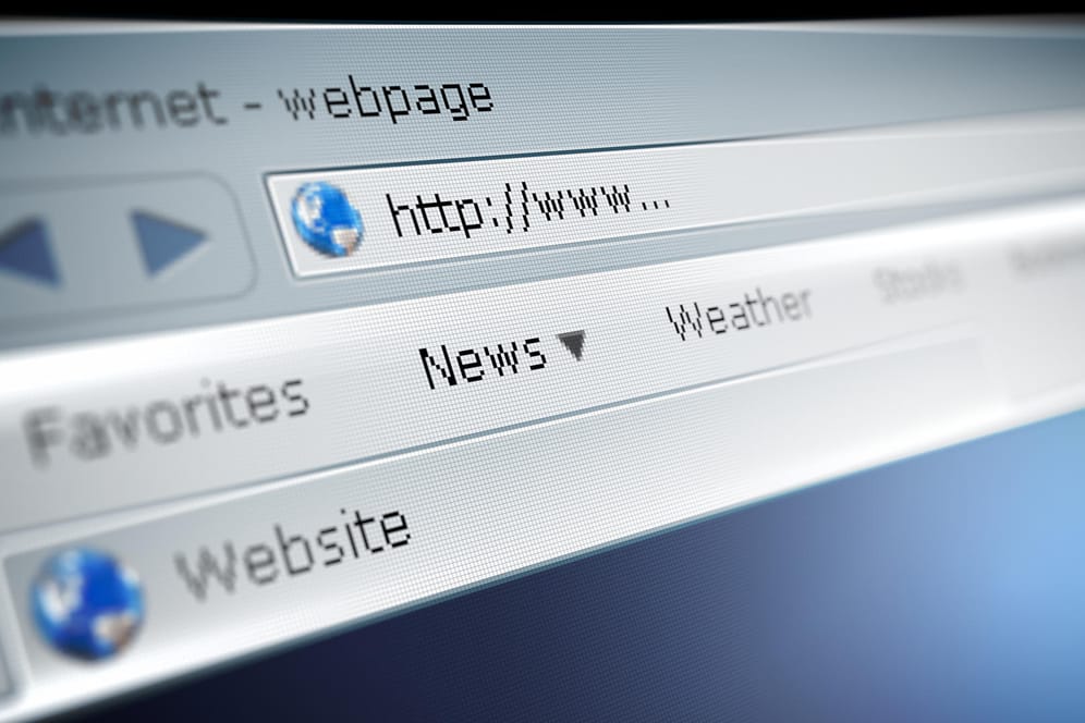 Detail eines Web-Browsers: Der weltweit erste Browser hatte noch keine Adresszeile.