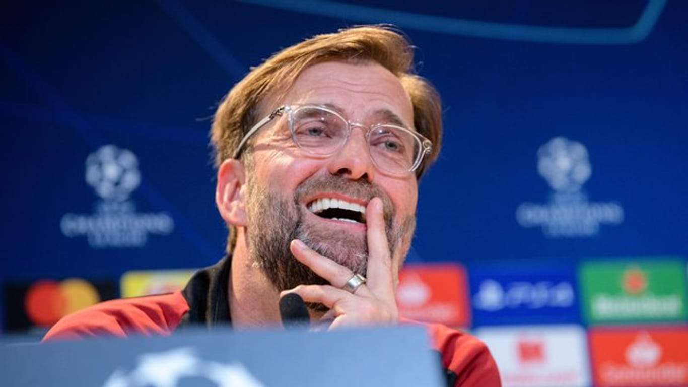 Jürgen Klopp, Trainer von Liverpool, freut sich auf das Spiel in der Münchner Allianz Arena.