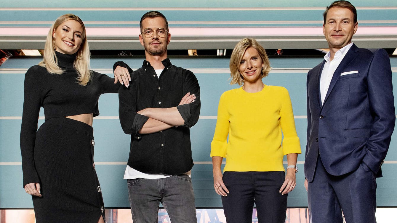 "Ding des Jahres"-Jury: Lena Gercke, Joko Winterscheidt, Lea-Sophie Cramer und Hans-Jürgen Moog.