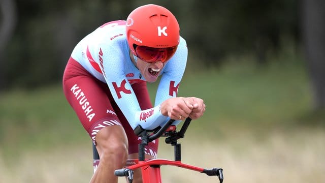 Nils Politt von Katusha-Alpecin überraschte beim Einzelzeitfahren mit einem zweiten Platz.