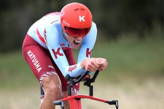 Nils Politt von Katusha-Alpecin überraschte beim Einzelzeitfahren mit einem zweiten Platz.