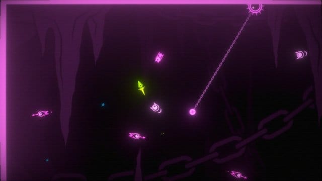 In "BackFire" müssen Spieler geschickt manövrieren, um den pinken Space-Monstern auszuweichen und sie ins Visier der Heckkanone zu bekommen. In "BackFire" müssen Spieler geschickt manövrieren, um den pinken Space-Monstern auszuweichen und sie ins Visier der Heckkanone zu bekommen.