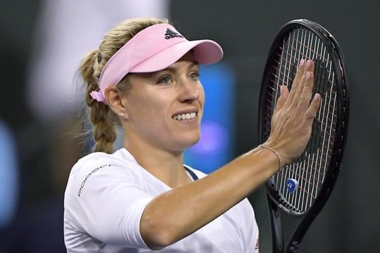 Hat die Belinda Bencic besiegt und steht nun im Finale von Indian Wells: Angelique Kerber freut sich über ihren Erfolg.