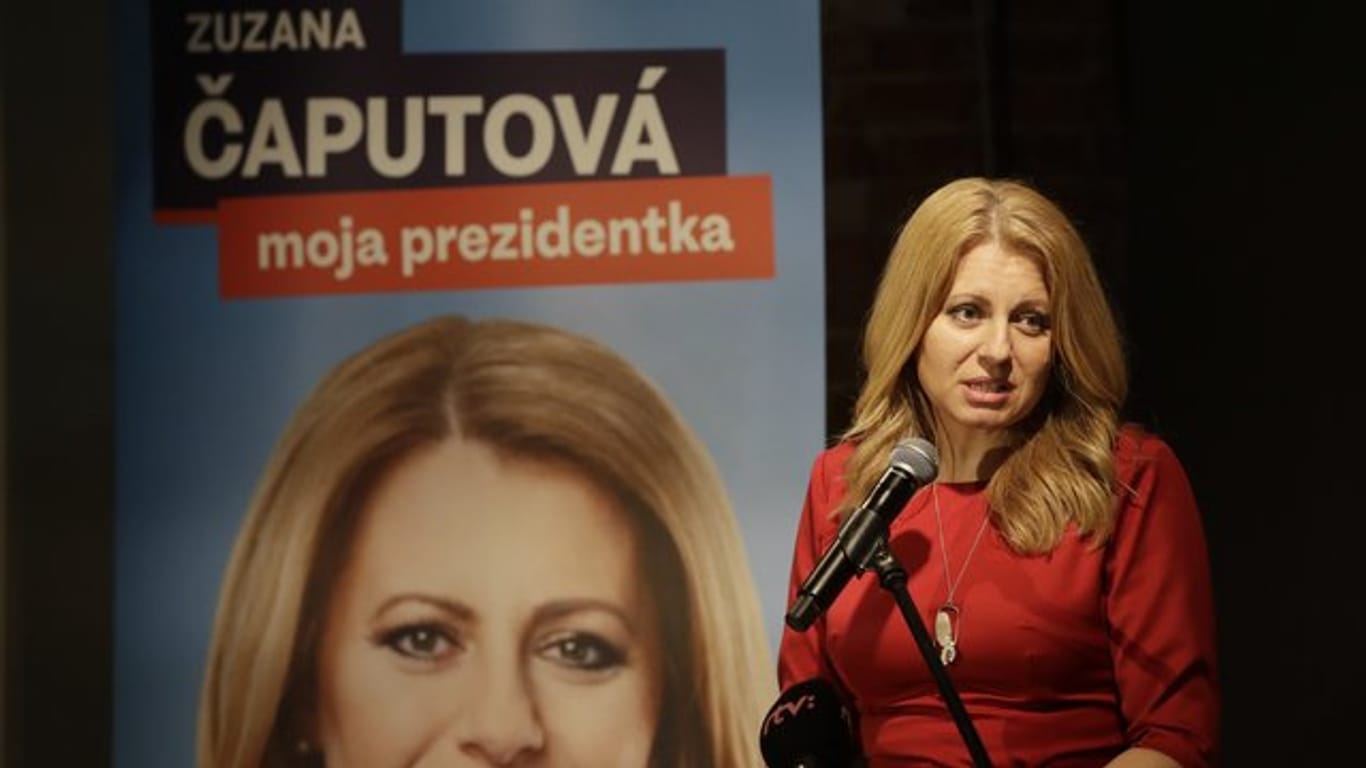 Zuzana Caputova hat die erste Runde der Präsidentschaftswahl klar gewonnen.