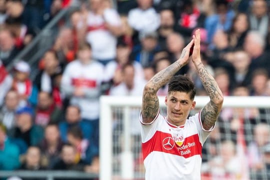 Sorge mit seinem Torjubel für Ärger bei den Hoffenheiner Fans: Stuttgarts Steven Zuber.