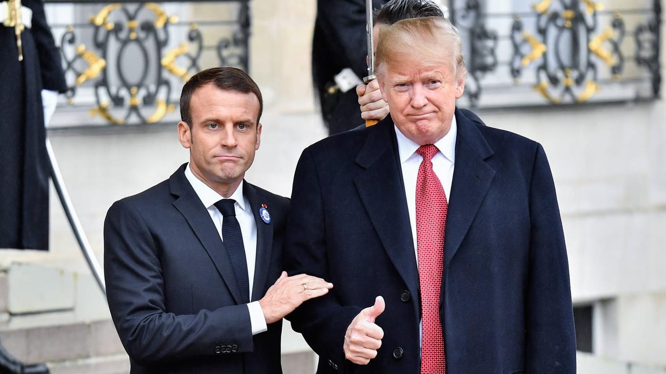 Emmanuel Macron (l.) und Donald Trump: Frankreich weist die Kritik des US-Präsidenten zurück.