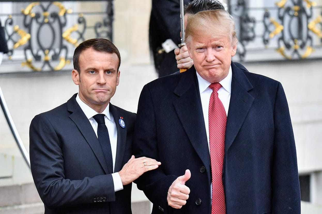 Emmanuel Macron (l.) und Donald Trump: Frankreich weist die Kritik des US-Präsidenten zurück.