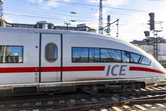 Ein ICE in Frankfurt (Symbolbild): Ein Fahrgast hat in einem ICE den Lokführer attackiert.