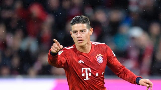 Bayerns James Rodriguez vom FC Bayern München schnürte gegen Mainz einen Dreierpack.