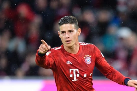 Bayerns James Rodriguez vom FC Bayern München schnürte gegen Mainz einen Dreierpack.