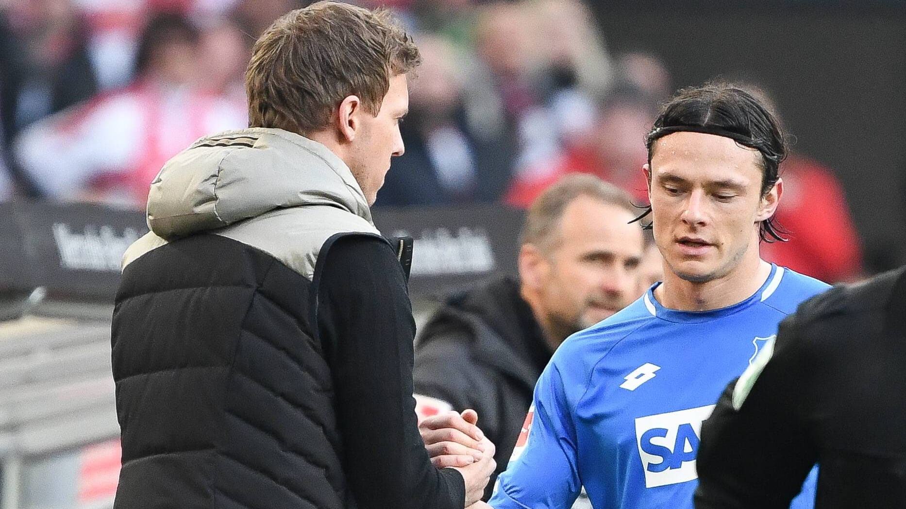 Mentor: Hoffenheims Trainer Julian Nagelsmann (li.) und Schulz.