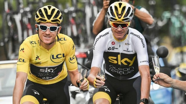 Die Briten Geraint Thomas (l) und Chris Froome bekommen einen neuen Arbeitgeber.