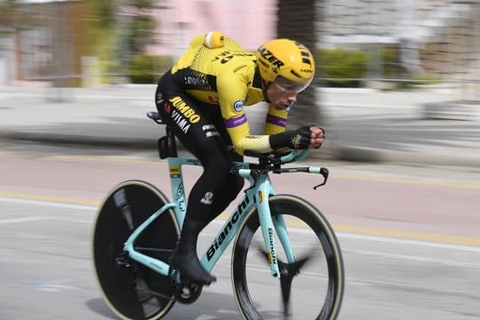 Primoz Roglic beim Zeitfahren.