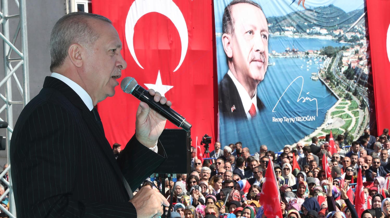 Der türkische Präsident Recep Tayyip Erdogan: Er setzt im Wahlkampf auch Aufnahmen vom Massaker in Neuseeland ein.