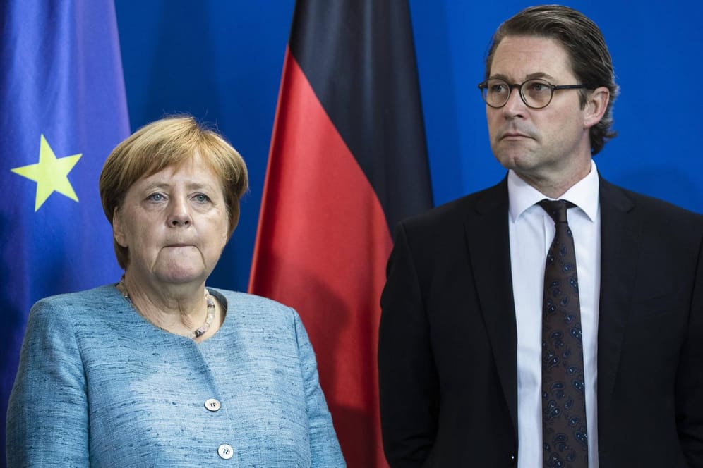 Angela Merkel und Verkehrsminister Andreas Scheuer: Die Kanzlerin zieht Verantwortung an sich.
