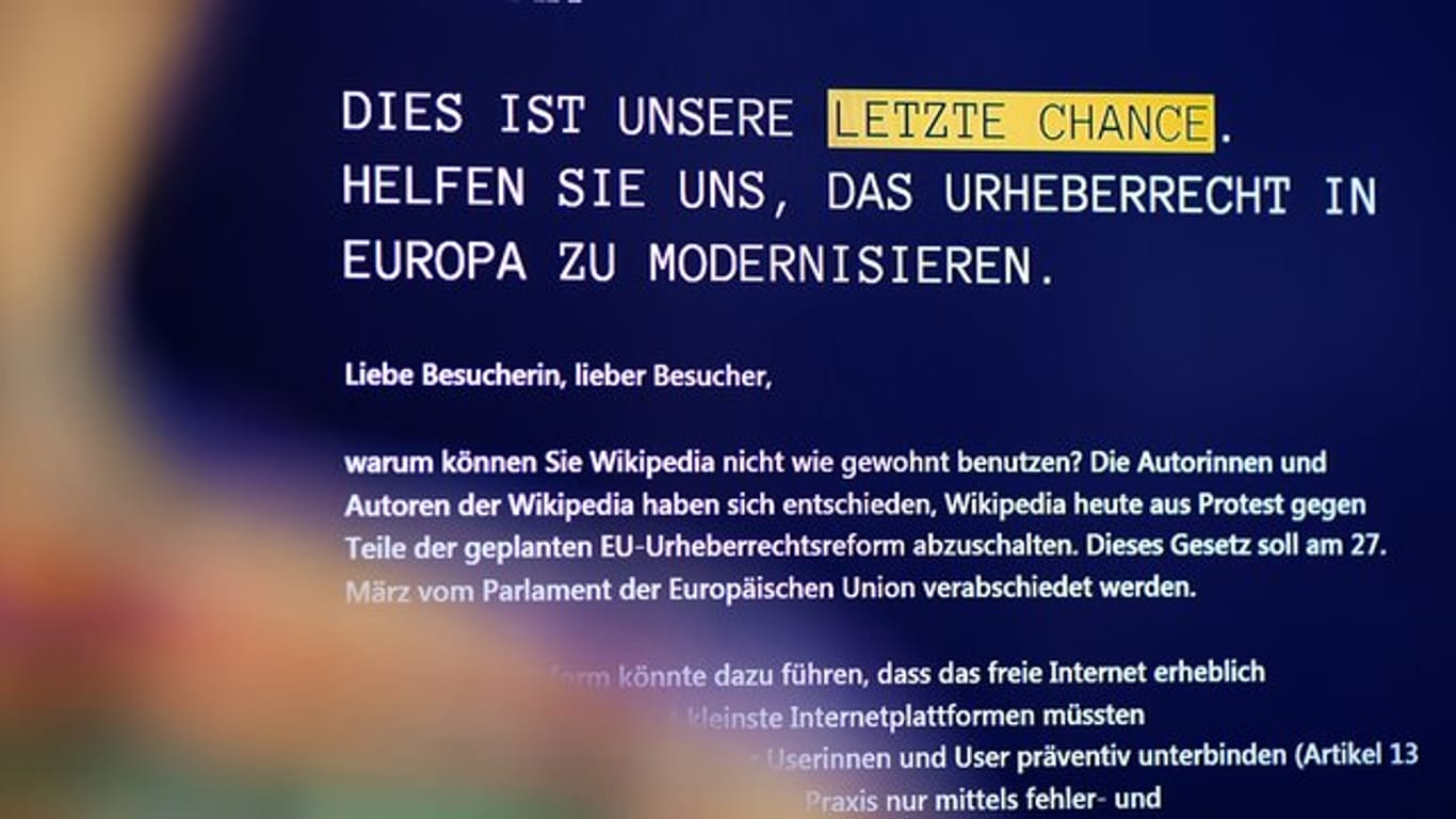 Die Wikipedia-Autoren befürchten erhebliche Einschränkungen durch die geplante EU-Urheberrechtsreform.