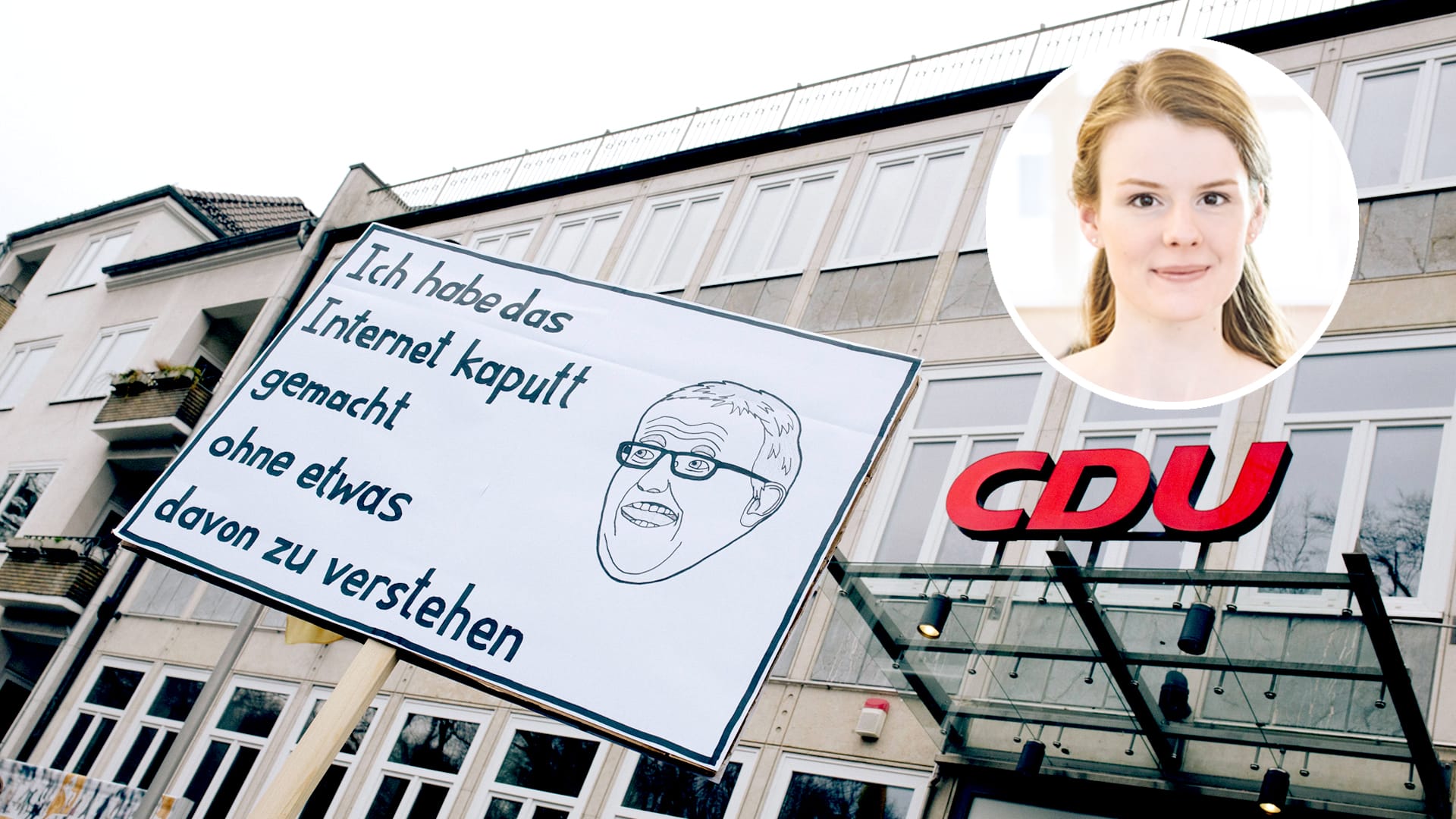 Ein Plakat auf einer Demonstration gegen die EU-Urheberrechtsreform und geplante Uploadfilter nach Artikel 13: Kritiker befürchten, dass die Meinungs- und Kunstfreiheit eingeschränkt werden und Google, Facebook und Co. noch mächtiger werden.