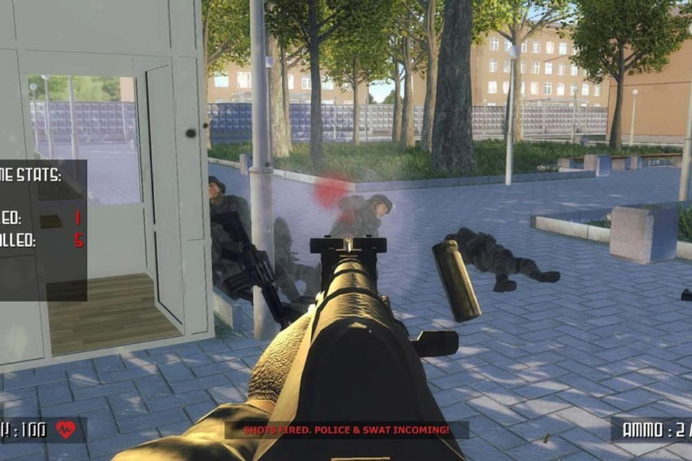 Eine Szene aus "Active Shooter": In dem Game können Spieler die Rolle eines Amokläufers übernehmen.