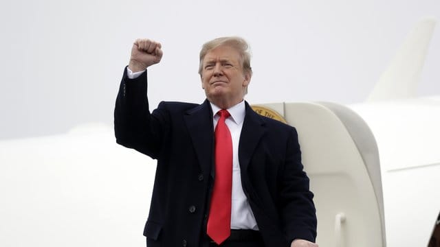 Es sei für die Vereinigten Staaten an der Zeit, die Souveränität Israels über die Golanhöhen anzuerkennen, sagte Trump. Es sei für die Vereinigten Staaten an der Zeit, die Souveränität Israels über die Golanhöhen anzuerkennen, sagte Trump.