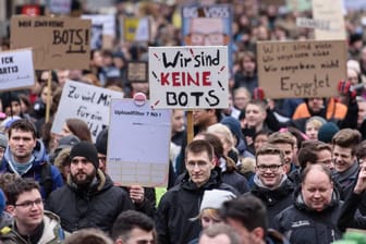 Protest gegen die EU-Urheberrechtsreform.