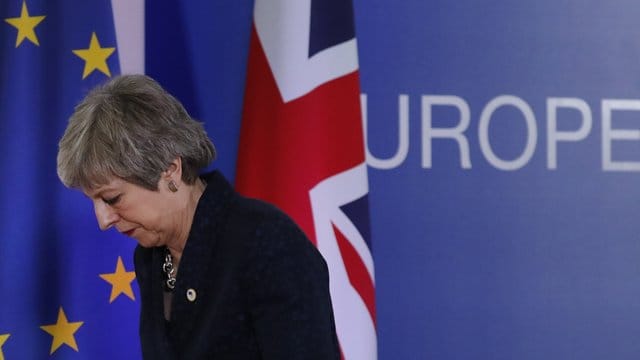 Großbritanniens Premierministerin Theresa May in Brüssel.