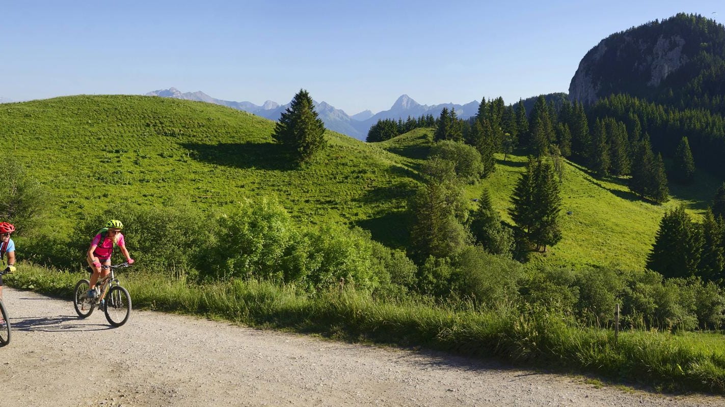 Paar beim Fahrradfahren: Menschen mit einer Herzerkrankung sollten in Bewegung bleiben.