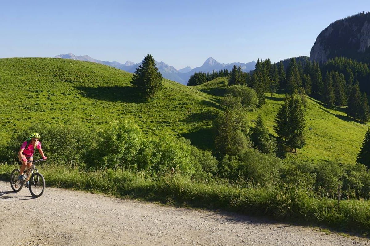 Paar beim Fahrradfahren: Menschen mit einer Herzerkrankung sollten in Bewegung bleiben.