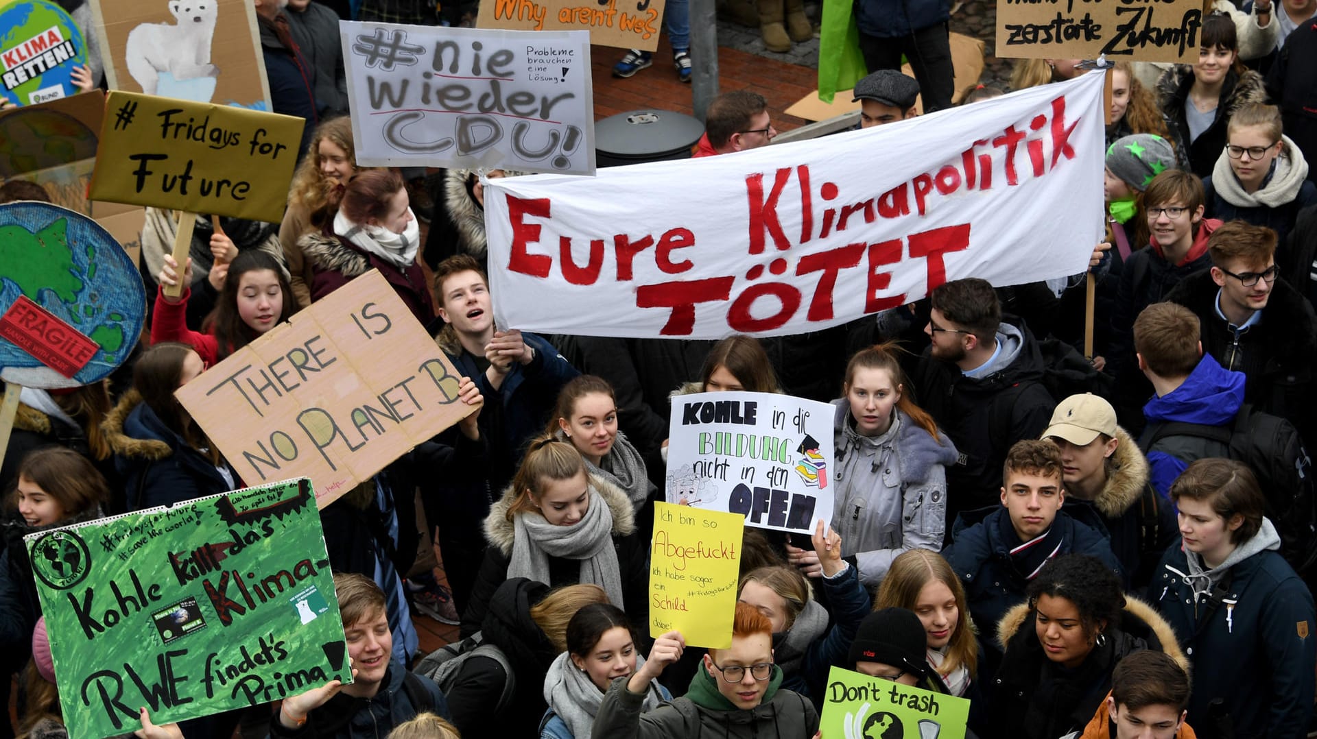 Protest: Die "Fridays for Future"-Demonstranten fordern einen Ausstieg aus der Kohle.