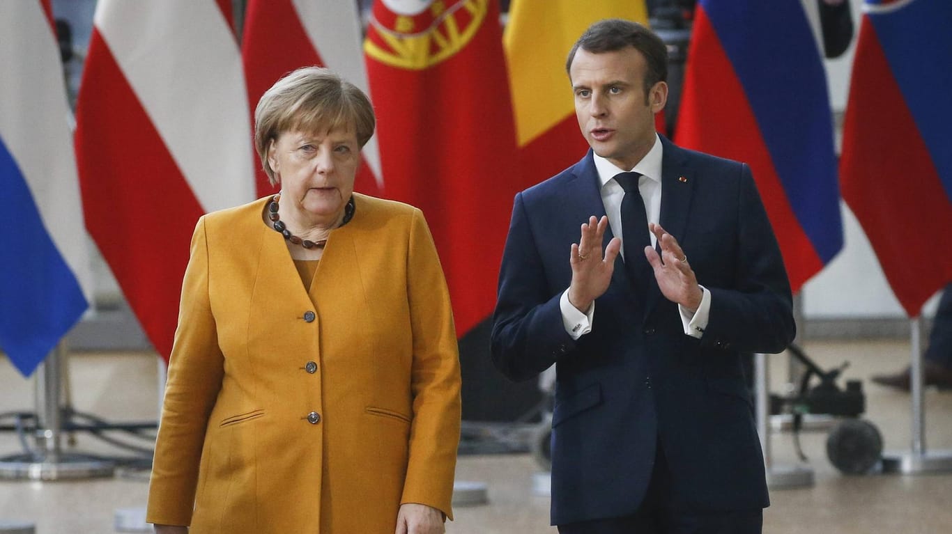 Angela Merkel and Emmanuel Macron beim EU-Gipfel: Der Brexit lähmt andere wichtige Entscheidungen, die die Zukunft der Europäischen Union betreffen.