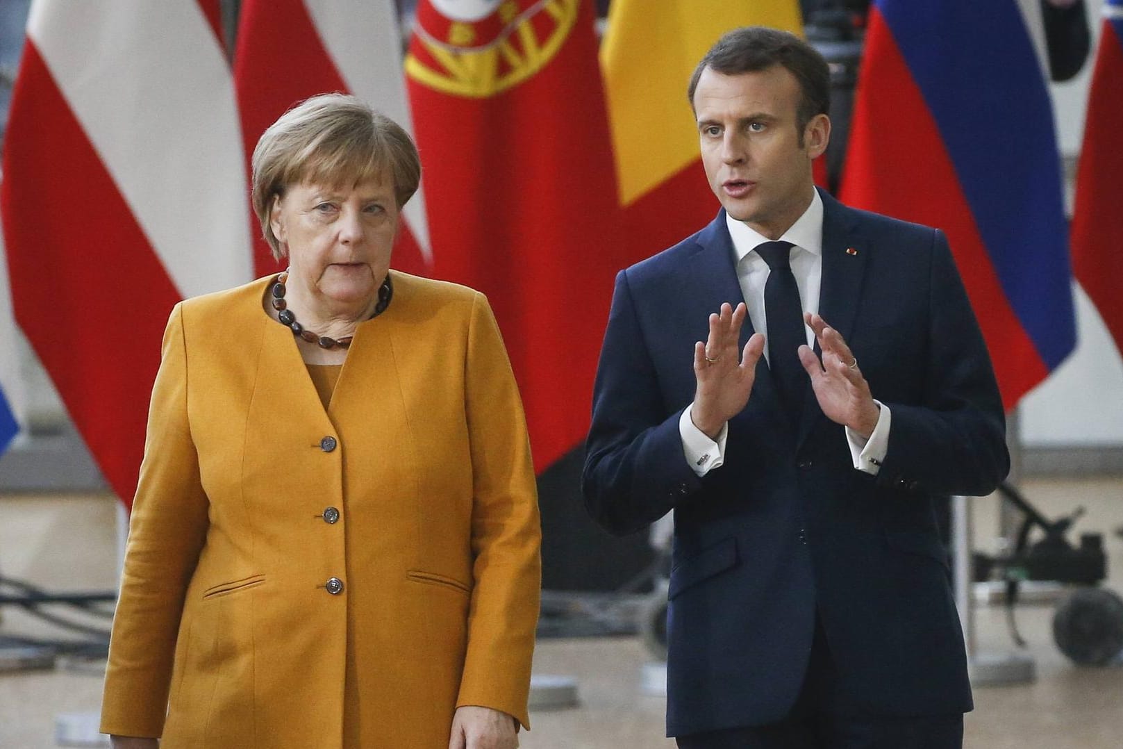 Angela Merkel and Emmanuel Macron beim EU-Gipfel: Der Brexit lähmt andere wichtige Entscheidungen, die die Zukunft der Europäischen Union betreffen.