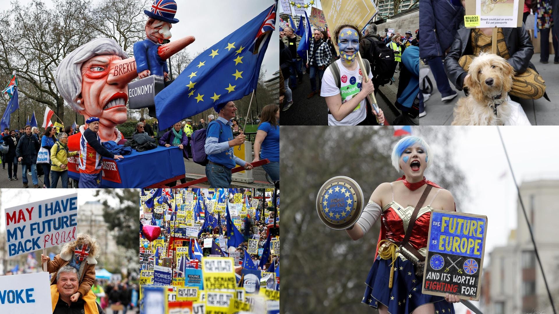 In London demonstrieren hunderttausende Menschen gegen den Brexit. Die Bilder gehen um die Welt.